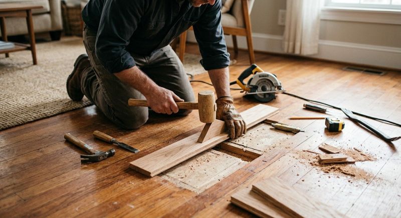 Hardwood Floor Repair project example