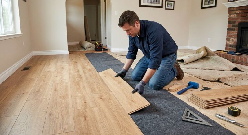 Laminate Floor Remodeling in Milford, NH