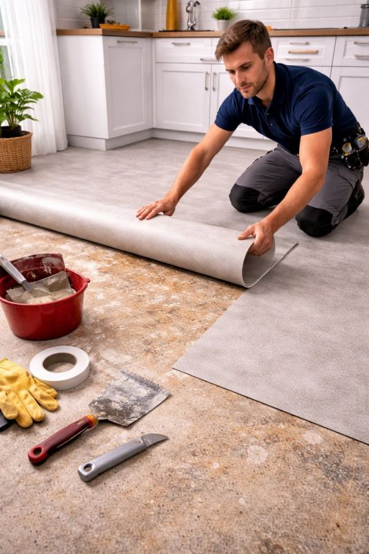 Linoleum Floor Installation in Groton, MA