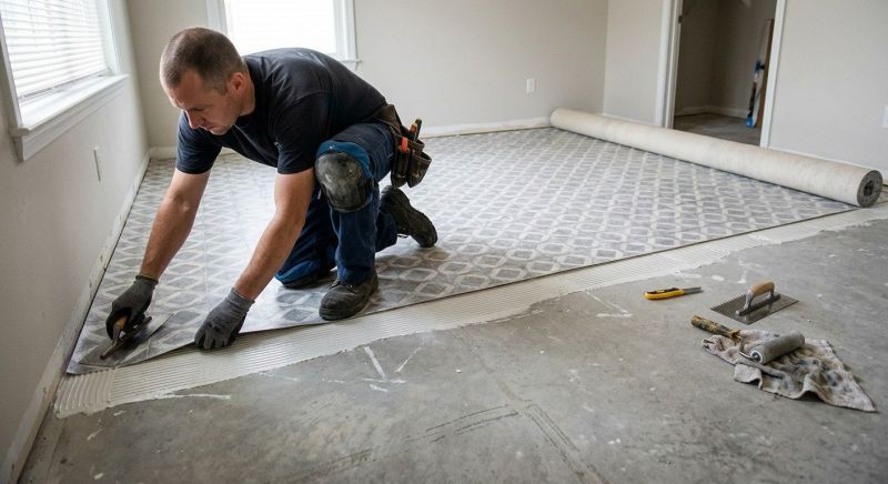 Sheet Linoleum Installation in Milford, NH